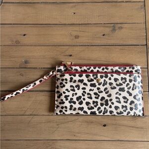 Chico’s Leopard Print Wristlet Clutch